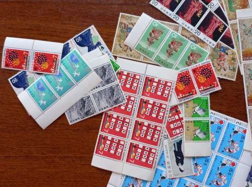 Japan 1970s large lot of multiples MNH