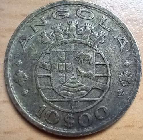 1952 Angola silver 10 Escudos
