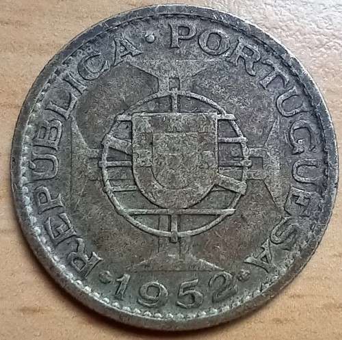 1952 Angola silver 10 Escudos
