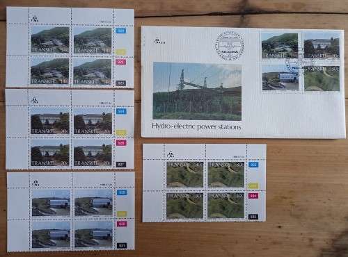 Transkei lot of 48 control blocks 1980-1989 + free FDCs