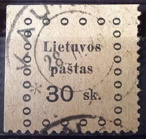 1919 Lithuania 2nd & 3rd Kaunas 20 & 30 SK, used