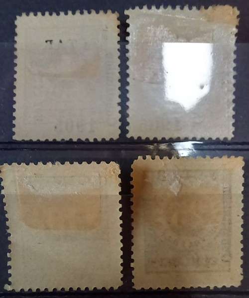 1905 Montenegro lot of 4 MH postage due overprints - some variation