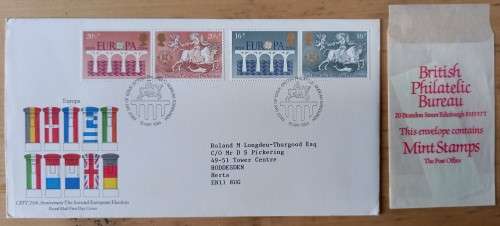 1984 Britain lot of 13 FDCs & 42 MNH stamps, CV$120