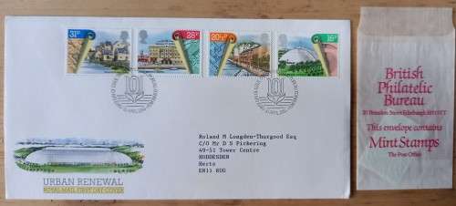 1984 Britain lot of 13 FDCs & 42 MNH stamps, CV$120
