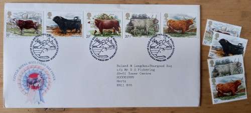 1984 Britain lot of 13 FDCs & 42 MNH stamps, CV$120