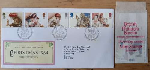 1984 Britain lot of 13 FDCs & 42 MNH stamps, CV$120