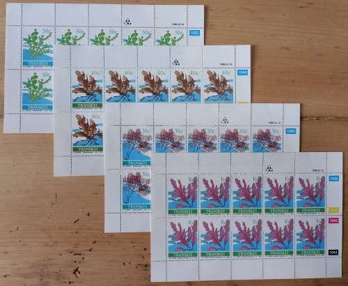 1988 Transkei `Seaweed` full set of 4 control blocks of 10