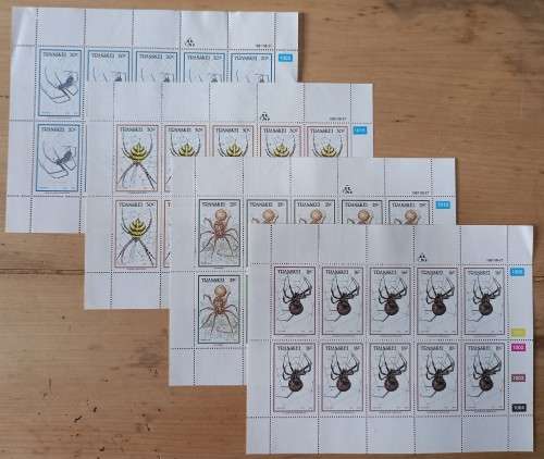 1987 Transkei `Spiders` full set of 4 control blocks of 10