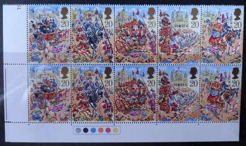 1988 Great Britain `Lord Mayor`s Show` block of 10 MNH
