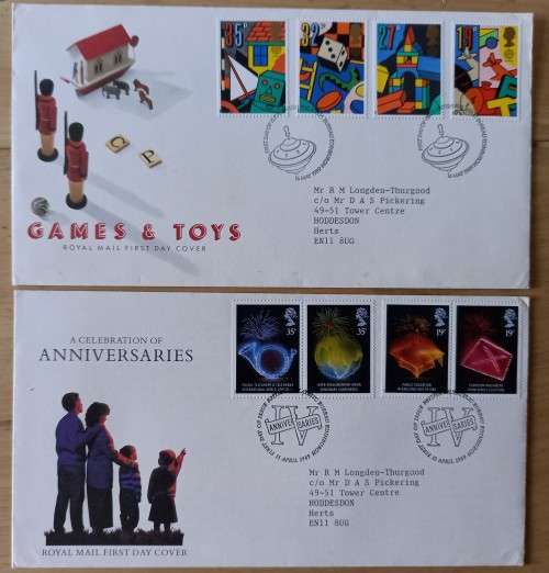 1989 Great Britain lot of 5 FDCs & 20 MNH stamps, CV$60 - see details