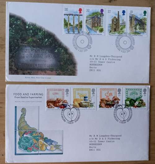 1989 Great Britain lot of 5 FDCs & 20 MNH stamps, CV$60 - see details