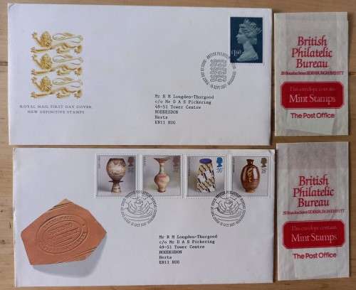 1987 Great Britain full set of 11 FDCs & 34 MNH stamps - including Machins, CV$110