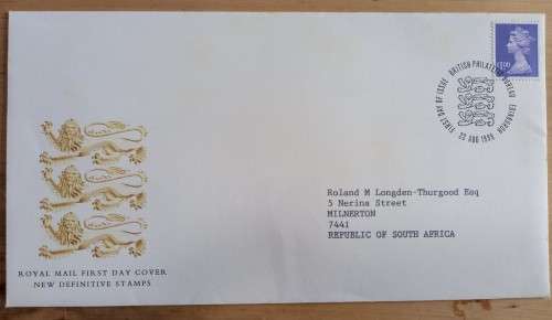 1995 Great Britain £1 Machin FDC + block of 4 MNH