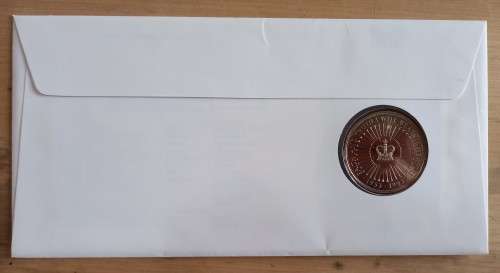 1993 Great Britain Coronation numbered FDC with £10 stamp & £5 brilliant UNC coin