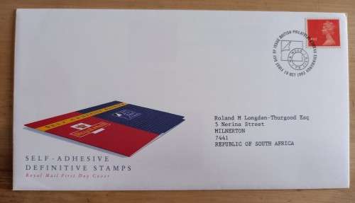 1993 Great Britain self-adhesive Machin FDC + unused stamp booklet of 20
