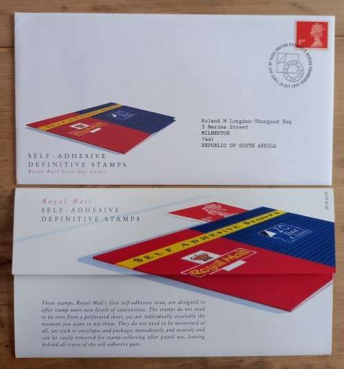1993 Great Britain self-adhesive Machin FDC + unused stamp booklet of 20 in presentation folder