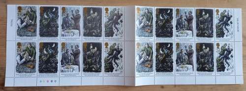 1993 Great Britain Sherlock Holmes FDC + 2 MNH attached sheets of 10