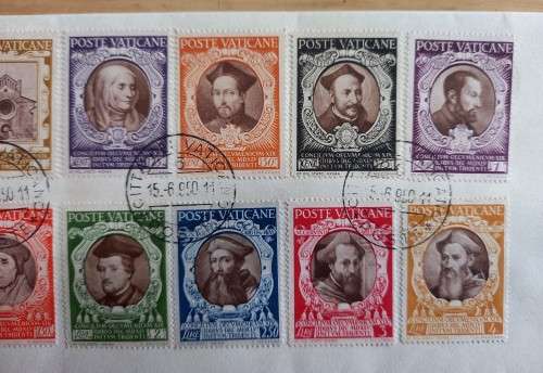 1950 Vatican cover with full set of 1946 Tridenti (Trient) stamps