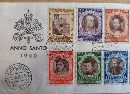 1950 Vatican cover with full set of 1946 Tridenti (Trient) stamps