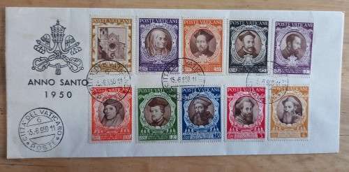 1950 Vatican cover with full set of 1946 Tridenti (Trient) stamps