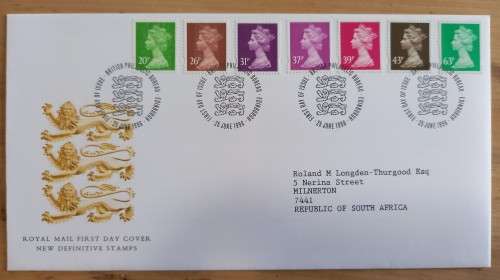 1996 Great Britain definitives Machin 7 MNH blocks of 4