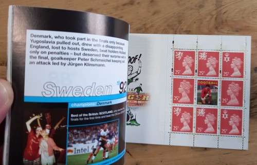 1996 Great Britain Football FDC x2 + 5 MNH blocks of 4 + stamp booklet