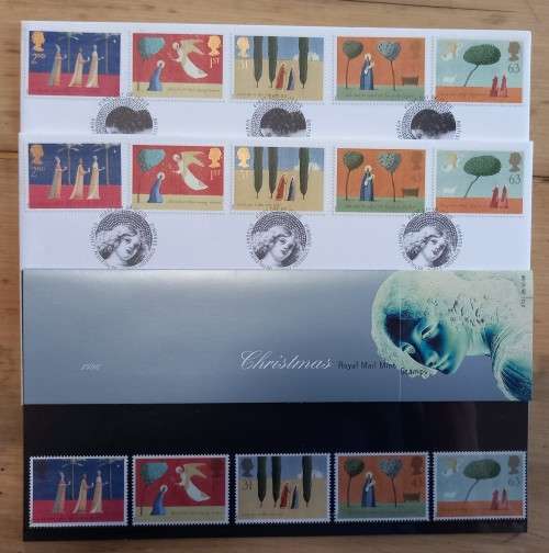 1996 Great Britain Christmas stamp lot - see details