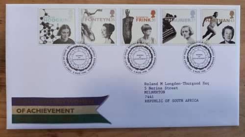 1996 Great Britain Women of Achievement FDC + 5 MNH blocks of 4