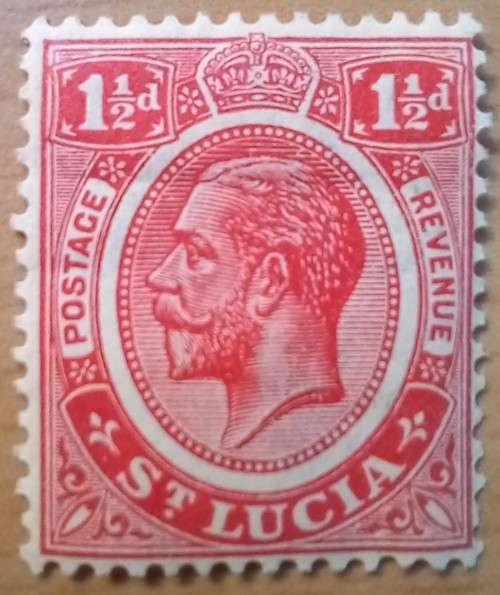 St Lucia 1 1/2 C 1921 MH