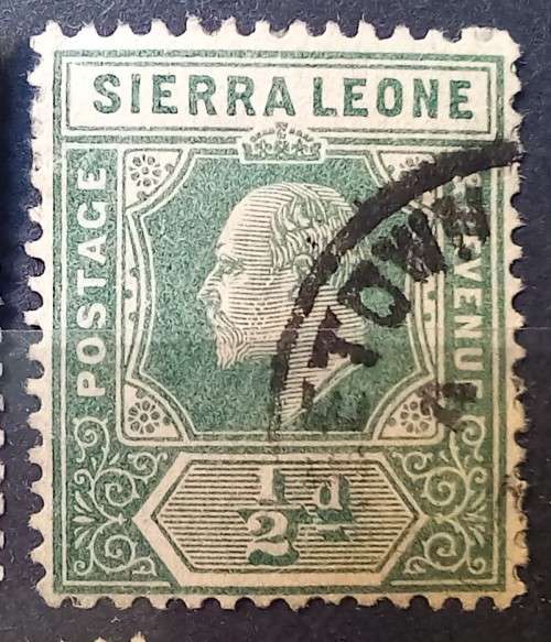Sierra Leone Edward VII lot of 4 used & 1 MH stamp