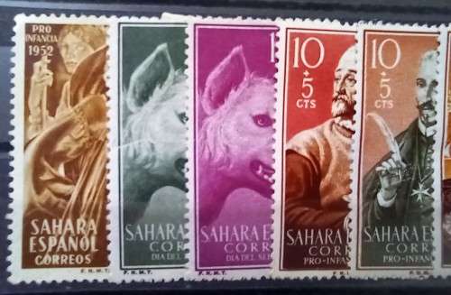 Spanish Sahara lot of 17 MH stamps 1952-1964