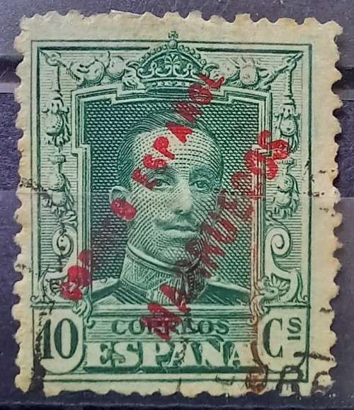 Spanish Tangier 10c 1929 with control number, used
