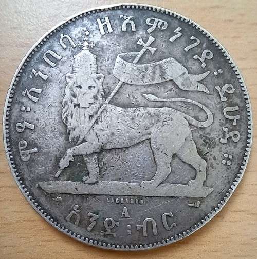1897 Ethiopia large silver Birr (EE1889)