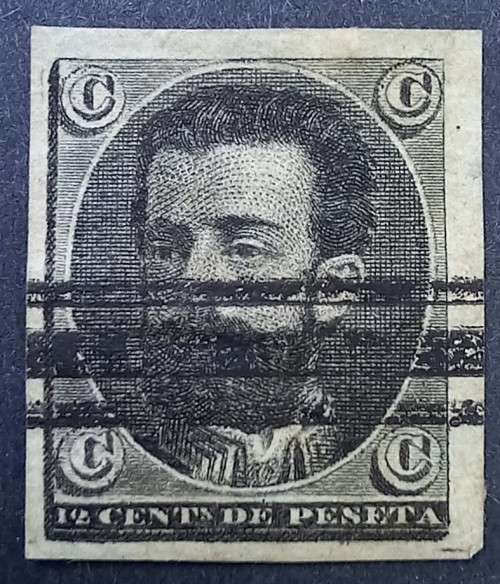 1870 Spain King Amadeo 12 Cents imperf