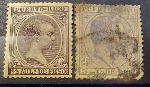 1882 Puerto Rico 1 Mil & 5c, used