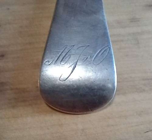 Antique Dutch silver dinner/serving spoon by JM van Kempen 1888