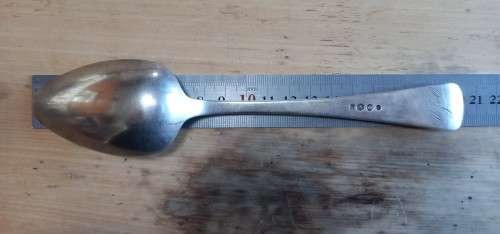 Antique Dutch silver dinner/serving spoon by JM van Kempen 1888