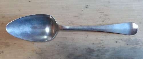 Antique Dutch silver dinner/serving spoon by JM van Kempen 1888