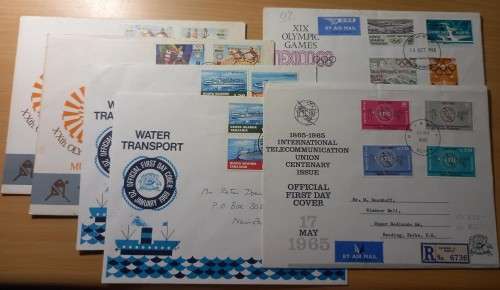 Kenya, Uganda & Tanganyika lot of 7 FDCs 1964-1972