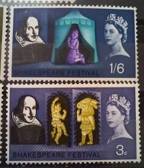1964 Great Britain full set of Shakespeare stamps MNH