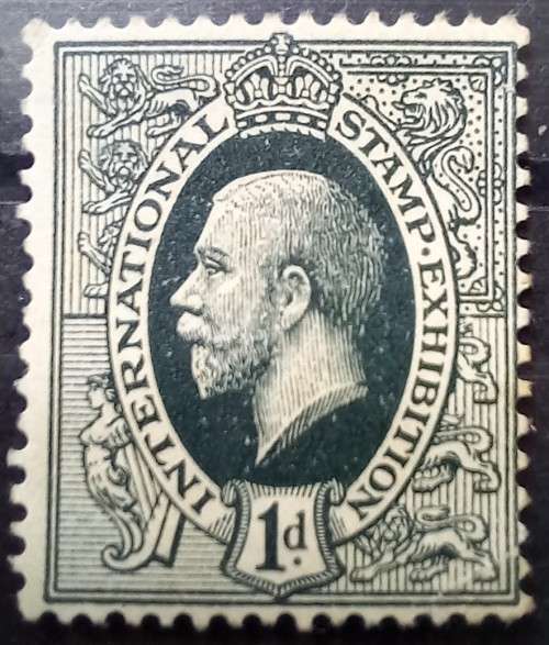 1912 Britain lot of 6 MH stamps (one imperf) Jubilee Stamp Exhibition 5 colours