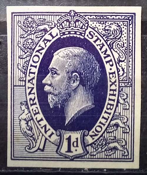 1912 Britain lot of 6 MH stamps (one imperf) Jubilee Stamp Exhibition 5 colours