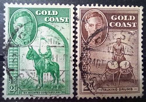 1948  Australia Gold Coast part set of 6 used stamps