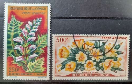 Republic of Congo 250Fr 1963 & 500Fr 1961 used