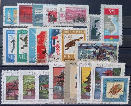North Vietnam lot of 23 used stamps 1963-1969