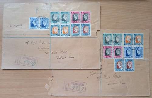 1937 SA Union lot of 2 private registered FDCs, some tears in envelope