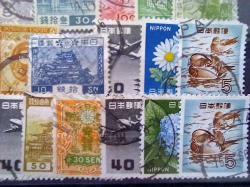 Japan lot of 55 used stamps
