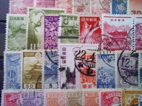 Japan lot of 55 used stamps