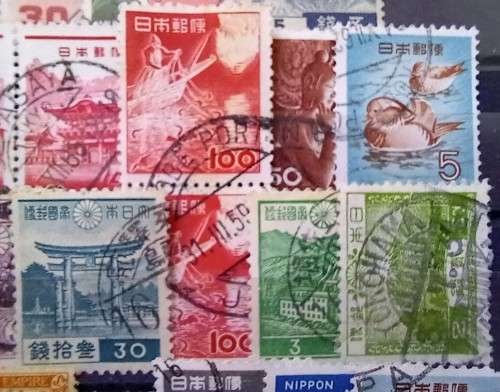 Japan lot of 55 used stamps