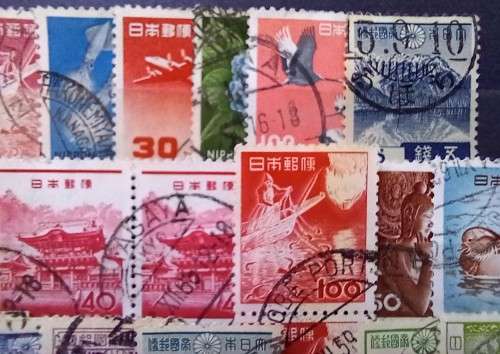 Japan lot of 55 used stamps